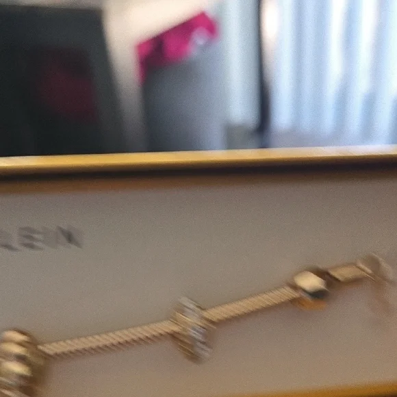 Anne Klein Gold-Tone Heart Charm Bracelet with Crystal Pavé - Picture 4 of 7